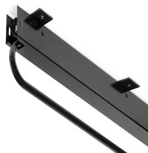 Appendiabiti estraibile per armadi da 80 cm in alluminio verniciato nero