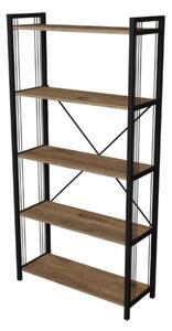 Libreria 5 Ripiani Stile Industrial 88x34x180 Derek Rovere