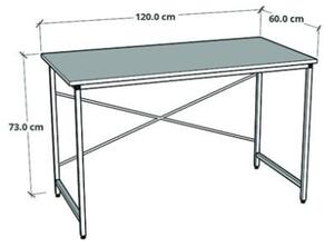 Scrivania Stile Industrial Ferro E Legno 120x60x73 Adam Rovere