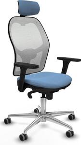Sedia da ufficio con poggiatesta Piqueras y Crespo 3D086G2 Blu cielo