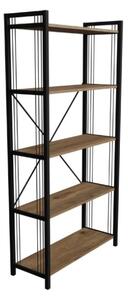 Libreria 5 Ripiani Stile Industrial 88x34x180 Derek Rovere