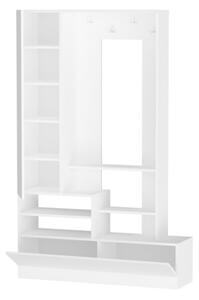 Mobile Ingresso 110x37x180 Con Scarpiera Appendiabiti E Anta Bora Bianco