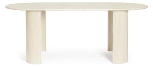 Tavolo Da Pranzo 210x100 Orlando Ovale In Legno Naturale Bizzotto