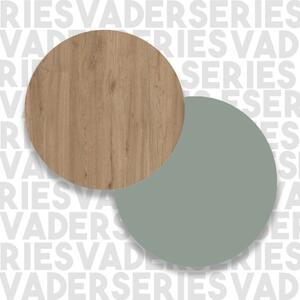 Scrivania Moderna Porta PC 120x58x98 Con Ripiani Laterali Pixel Rovere E Verde