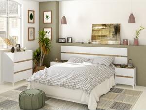 Testiera + 2 Comodini Tempus Bianco Artik E Rovere Nodi 0W6079A