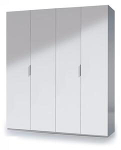 Armadio Guardaroba 4 Ante 180x52x200 Con Barre Appendiabiti MAX Bianco Lucido