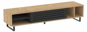 Mobile Porta TV Da Terra 160 Cm Con Anta Frontale Rovere E Antracite Zeffiro