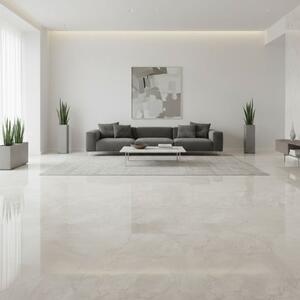 Piastrelle 60x120 Effetto Marmo In Gres Porcellanato Perlato Beige Lucide