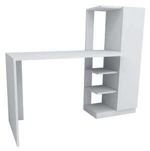 Scrivania Libreria Con Anta Laterale 150x55x120H Bianca Ryan