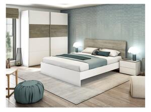 Armadio 2 Ante Scorrevoli 180x60x200 Bianco E Rovere ARM182