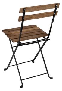 Set Bistrot Pieghevole In Legno Tavolo 54x55 Con 2 Sedie Donald Acacia