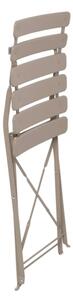 Set Bistrot Pieghevole In Acciaio Tavolo 60x60 Con 2 Sedie Donald Tortora