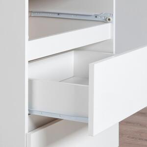 Cassettiera Credenza 140x40x120 Cm 10 Cassetti Artika Bianco Opaco