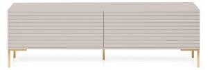 Mobile TV 140 Cm Listellato 2 Ante Tortora Piedini Oro Zenith