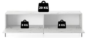 Mobile TV 140 Cm Listellato 2 Ante Tortora Piedini Oro Zenith
