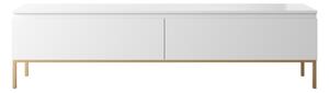 Mobile TV Da Terra 175 Cm 2 Ante Bianco Piedini Oro Lume