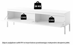 Mobile TV Da Terra 150 Cm 2 Ante Nero Piedini Oro Lume