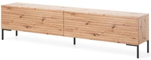 Mobile TV 175 Cm Listellato 2 Ante Rovere Piedini Neri Zenith