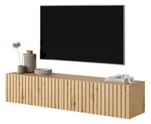 Mobile TV Sospeso Listellato 140 Cm 2 Ante Rovere Astra