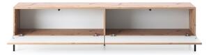 Mobile TV 175 Cm Listellato 2 Ante Rovere Piedini Neri Zenith