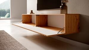 Mobile TV Sospeso Listellato 175 Cm 2 Ante Rovere Astra