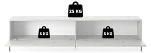 Mobile TV 175 Cm Listellato 2 Ante Rovere Piedini Neri Zenith