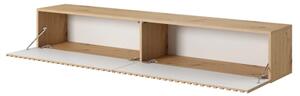 Mobile TV Sospeso Listellato 175 Cm 2 Ante Rovere Astra
