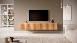 Mobile TV Sospeso Listellato 175 Cm 2 Ante Rovere Astra