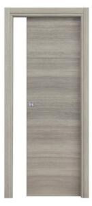Porta scorrevole con telaio colore rovere grigio 90x210 cm