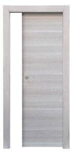 Porta scorrevole con telaio colore rovere grigio 60x210 cm