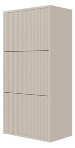 Scarpiera Sospesa Cannettata 3 Ante 50x30x103 Tortora Bali