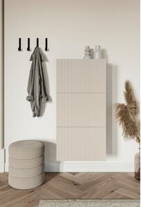 Scarpiera Sospesa Cannettata 3 Ante 50x30x103 Tortora Bali