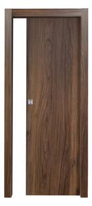 Porta scorrevole con telaio colore noce quercia 60x210 cm