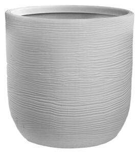 Vaso in resina da esterno interno cilindro d.35x34h Raffaello Bianco