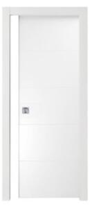 Porta scorrevole a righe bianco Laccato 70x210 cm