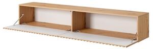 Mobile TV Sospeso Listellato 175 Cm Rovere E Nero Astra