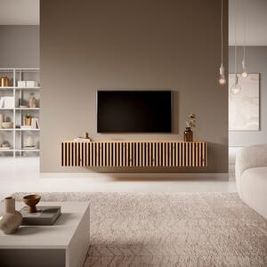 Mobile TV Sospeso Listellato 175 Cm Rovere E Nero Astra