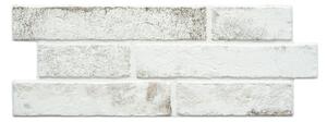 Rivestimento Effetto Muretto Mattoncini 16x40 In Gres Porcellanato Bristol Bianco