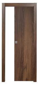 Porta scorrevole con telaio colore noce quercia 80x210 cm