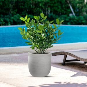 Vaso in resina da esterno interno cilindro d.35x34h Raffaello Beige
