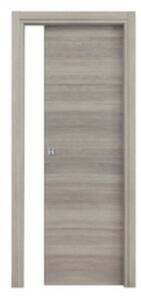 Porta scorrevole con telaio colore rovere grigio 80x210 cm