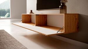 Mobile TV Sospeso Listellato 175 Cm Rovere E Nero Astra
