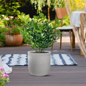 Vaso in resina da esterno interno cilindro d.35x34h Raffaello Beige