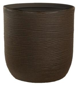 Vaso in resina da esterno interno cilindro d.35x34h Raffaello Marrone