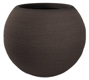 Vaso in resina da esterno interno tondo a sfera d.40x33h Botticelli Marrone