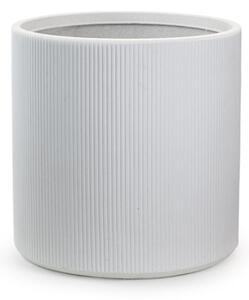 Vaso in resina da esterno interno tondo cilindrico d.36x35h Modigliani Bianco
