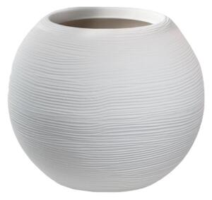 Vaso in resina da esterno interno tondo a sfera d.40x33h Botticelli Bianco