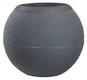 Vaso in resina da esterno interno tondo a sfera d.40x33h Botticelli Grigio