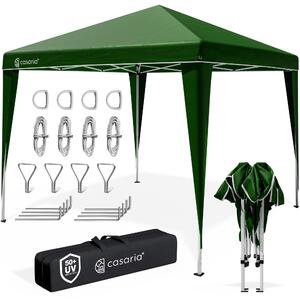 CASARIA® Gazebo da Giardino Capri 3x3m Pop-Up Protezione 50+ Impermiabile Tenda a Fisarmonica Verde