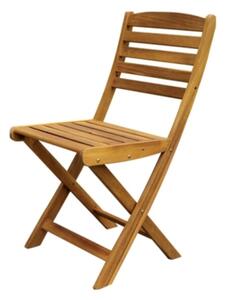 Sedia Pieghevole in Legno di Acacia FSC 40x53x82 cm – Senza Braccioli, Compatta e Robusta